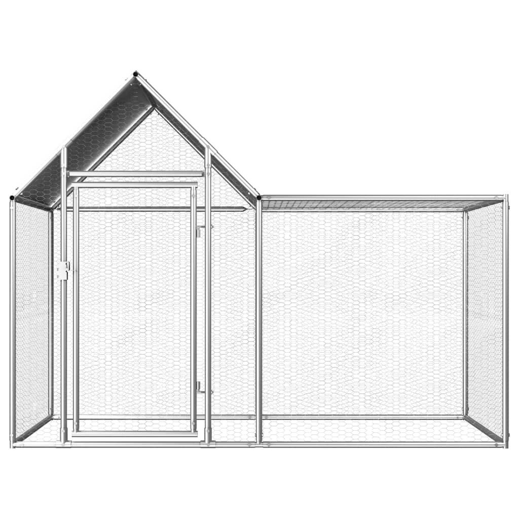 Kippenren 2x1x1,5 m gegalvaniseerd staal - Afbeelding 2
