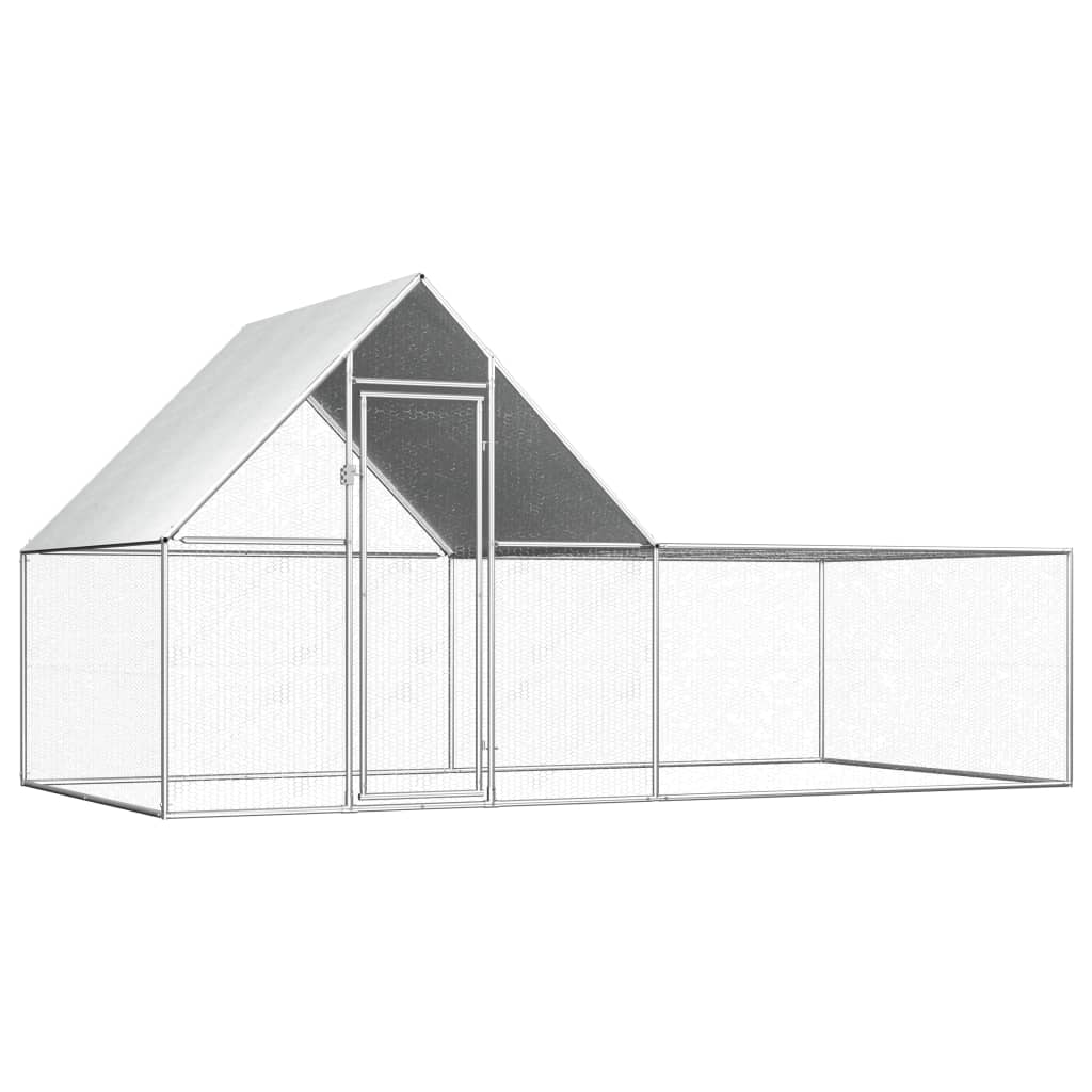 Kippenren 4x2x2 m gegalvaniseerd staal - Afbeelding 2