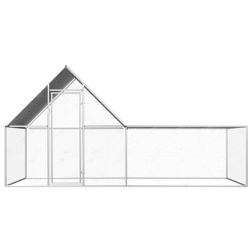 Kippenren 4x2x2 m gegalvaniseerd staal - Afbeelding 3