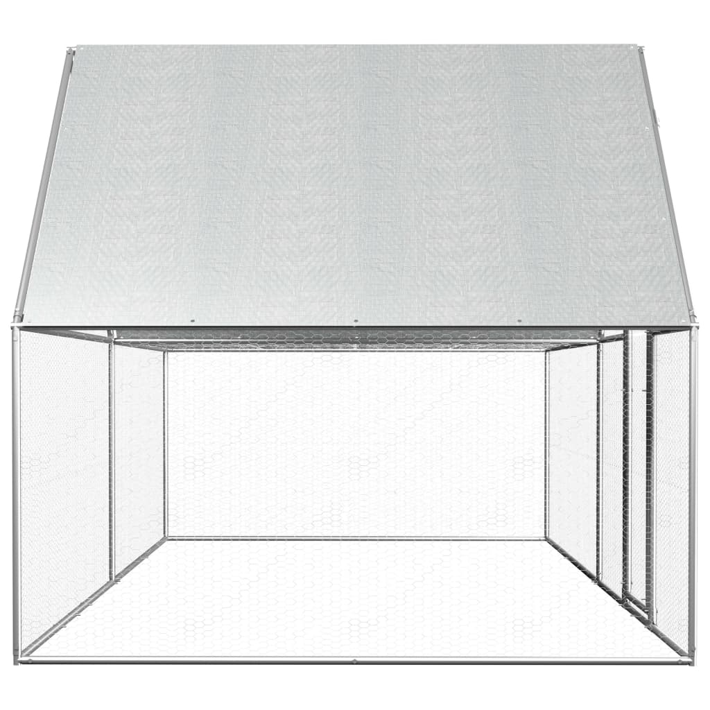 Kippenren 4x2x2 m gegalvaniseerd staal - Afbeelding 4