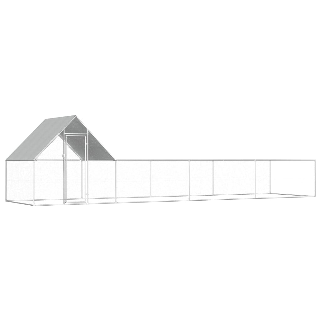 Kippenren 8x2x2 m gegalvaniseerd staal - Afbeelding 2