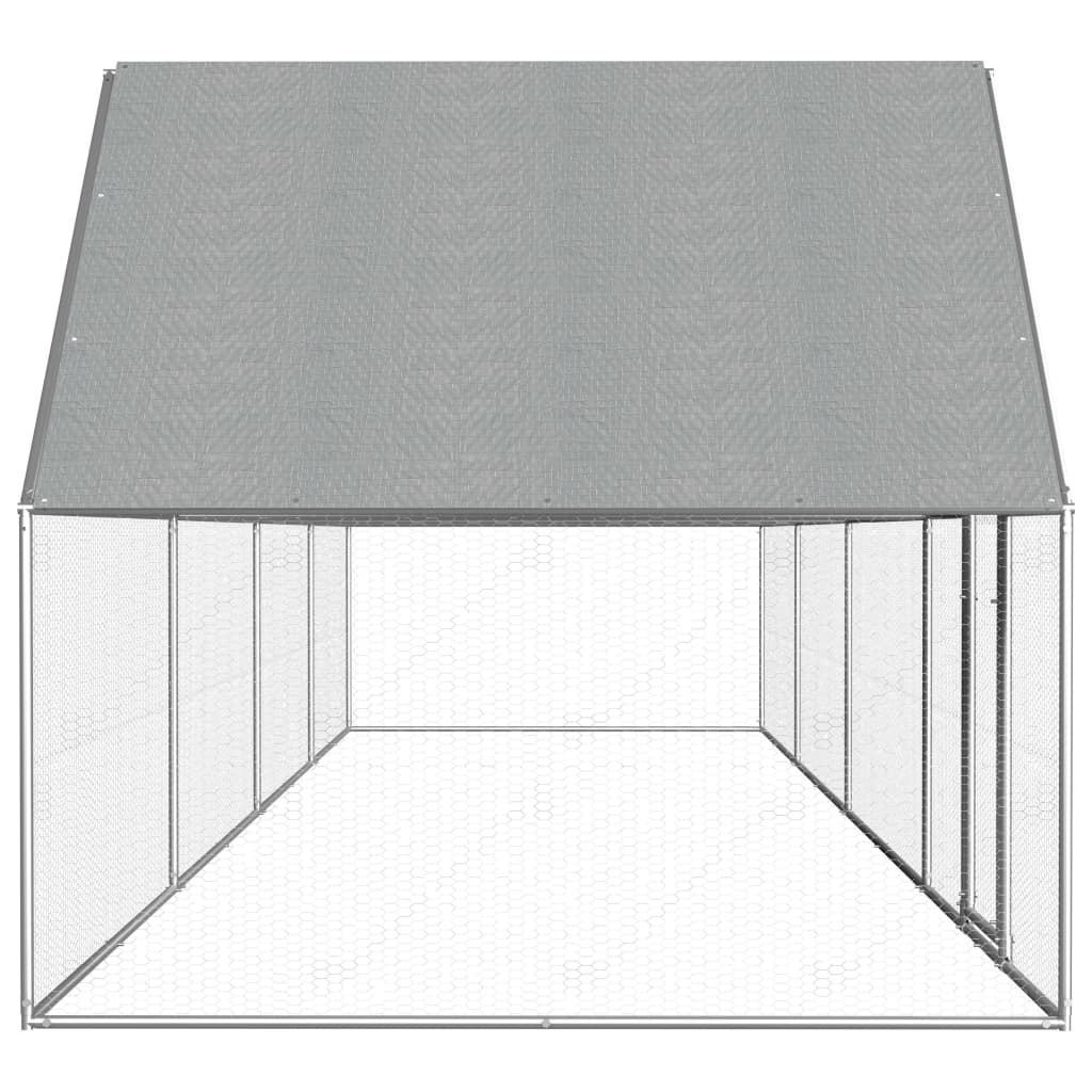 Kippenren 8x2x2 m gegalvaniseerd staal - Afbeelding 4