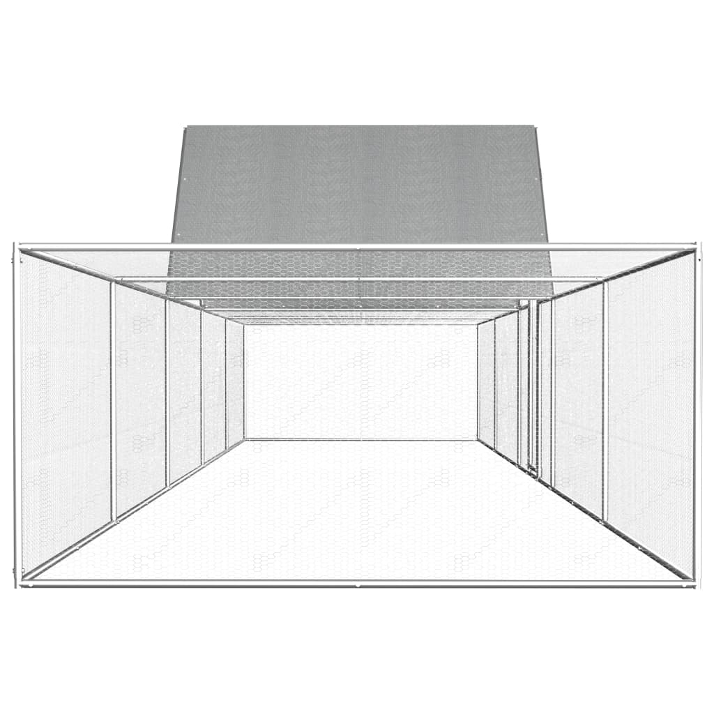 Kippenren 10x2x2 m gegalvaniseerd staal - Afbeelding 4