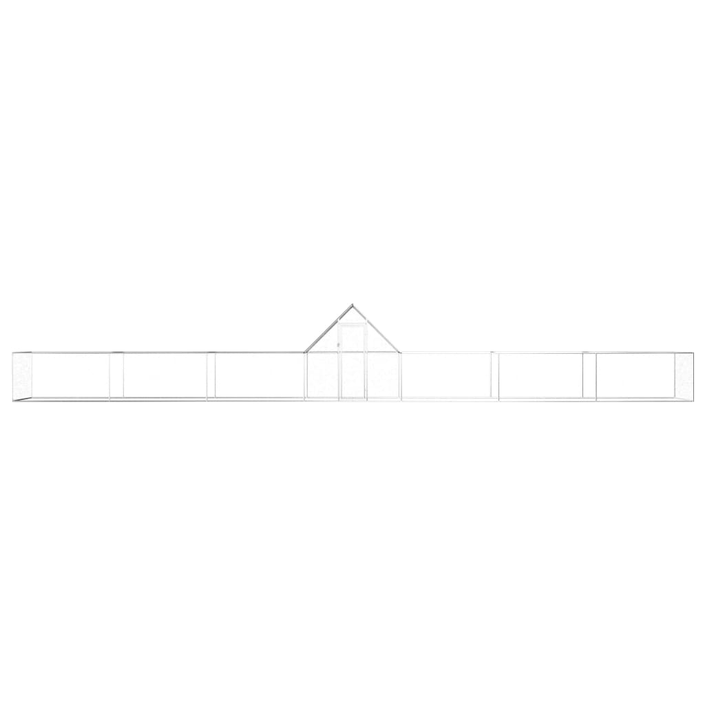 Kippenren 14x2x2 m gegalvaniseerd staal - Afbeelding 2
