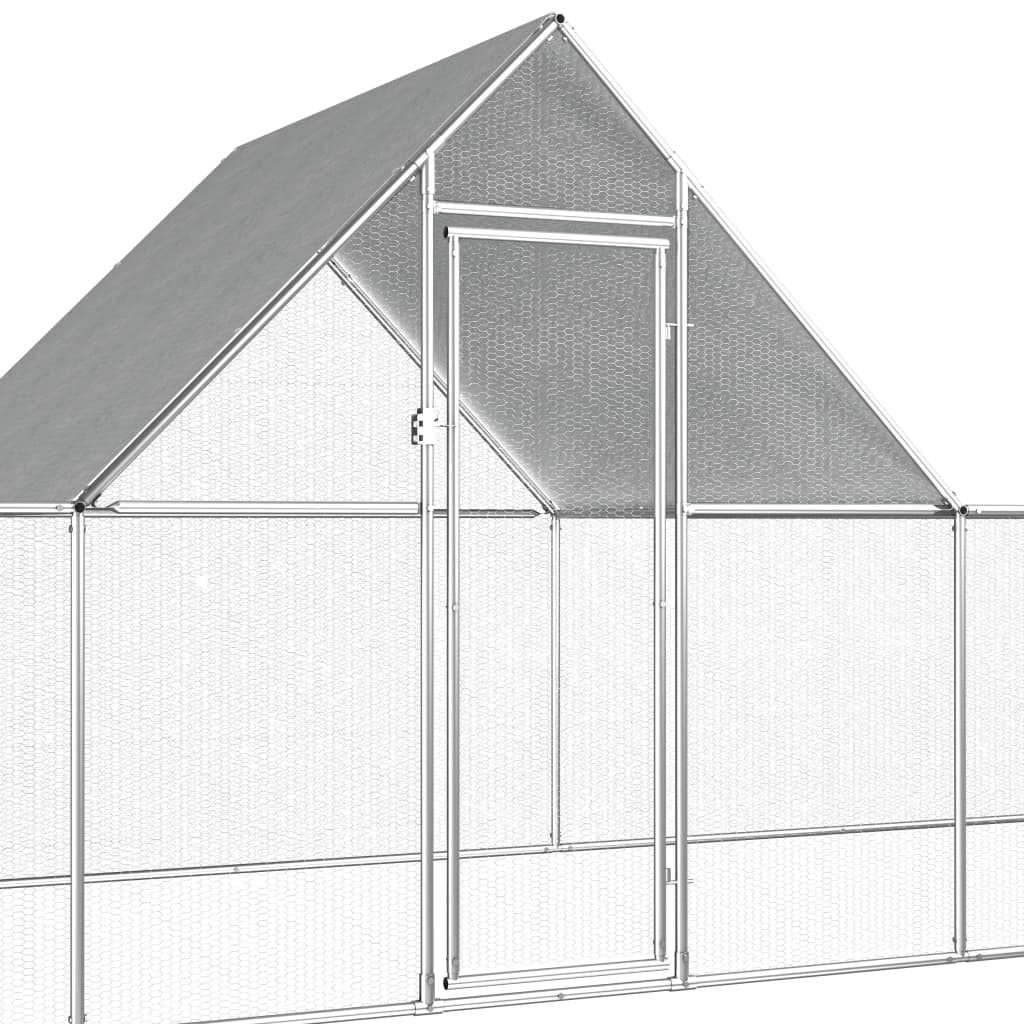 Kippenren 14x2x2 m gegalvaniseerd staal - Afbeelding 4