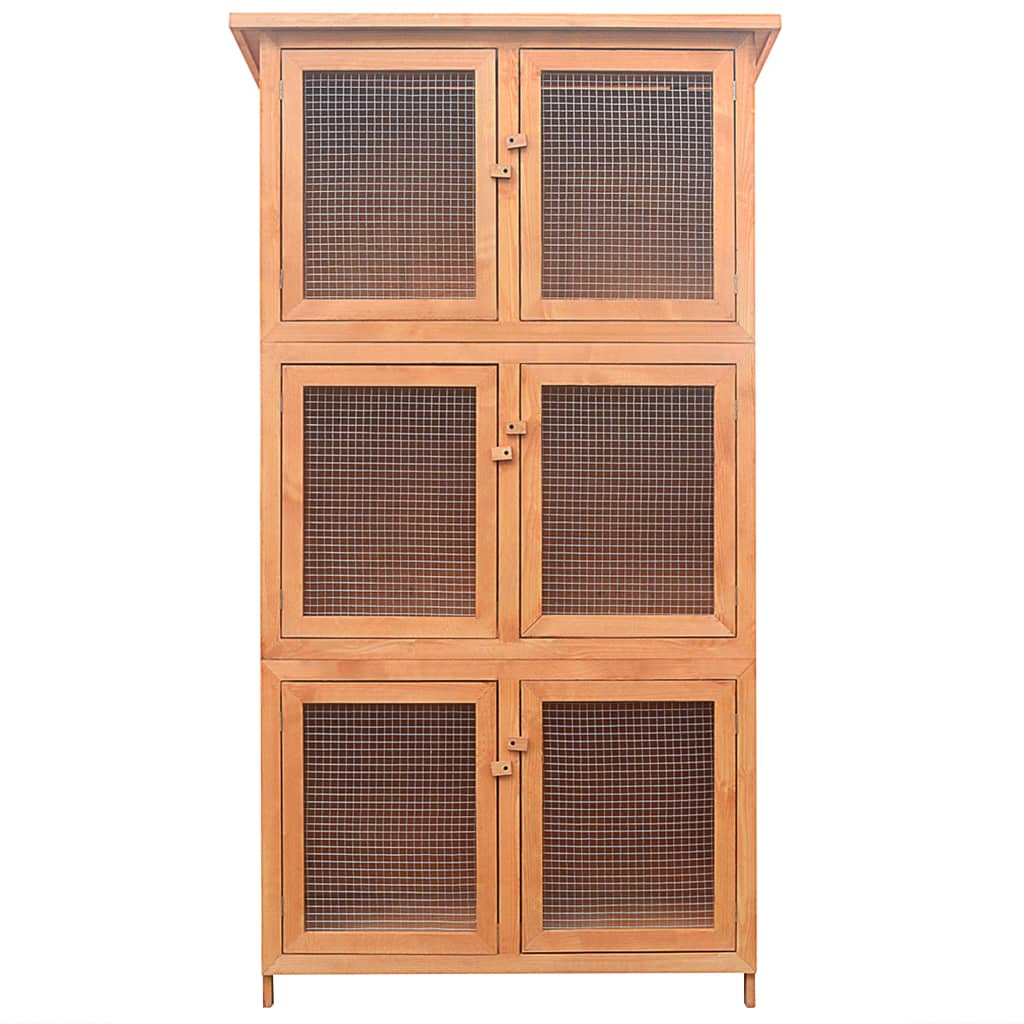 Dierenhok 6 kamers hout - Afbeelding 4