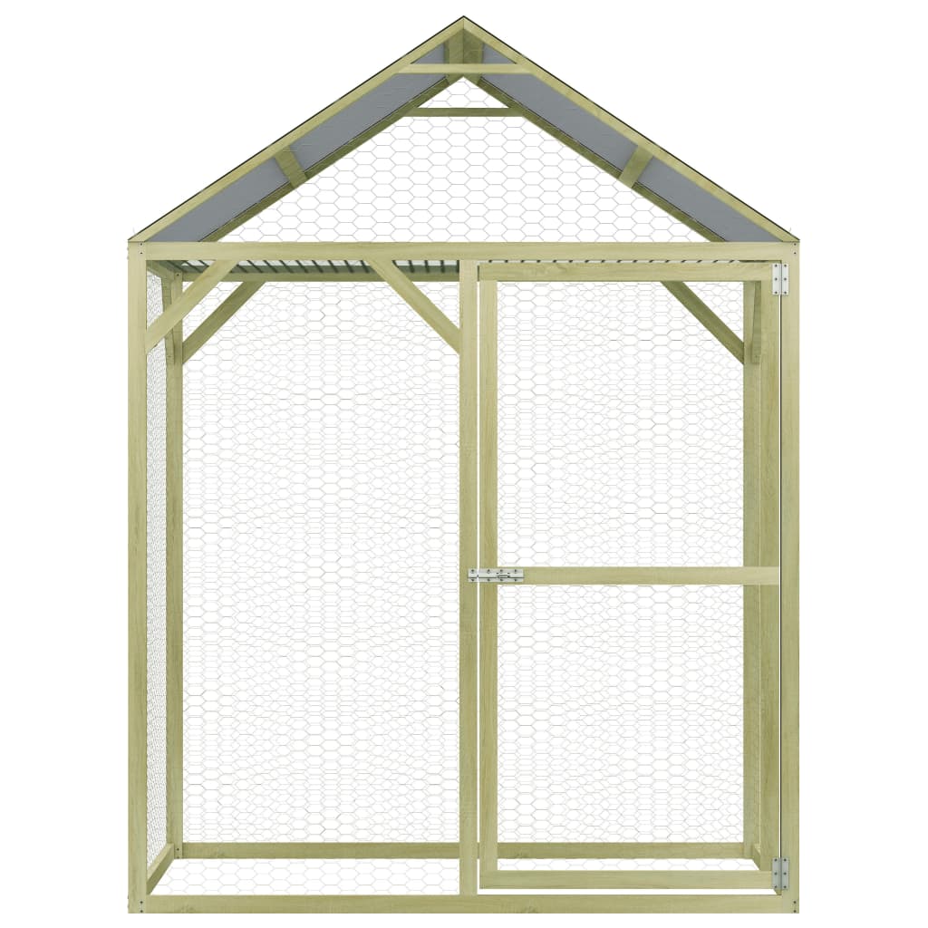 Kippenhok 1,5x1,5x2 m geïmpregneerd grenenhout - Afbeelding 2