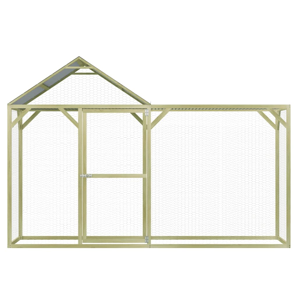 Kippenhok 3x1,5x2 m geïmpregneerd grenenhout - Afbeelding 2