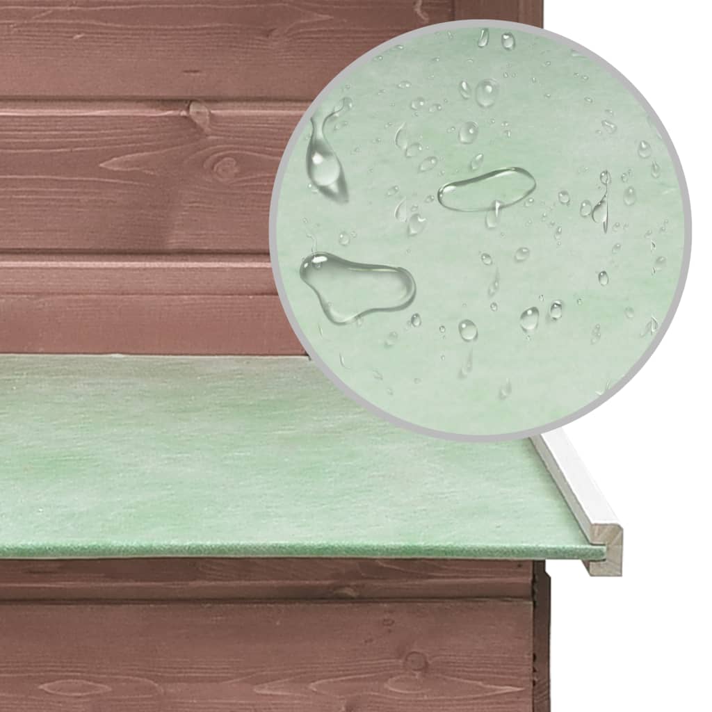 Kippenhok 170x81x110 cm massief grenen- en vurenhout mokka - Afbeelding 5