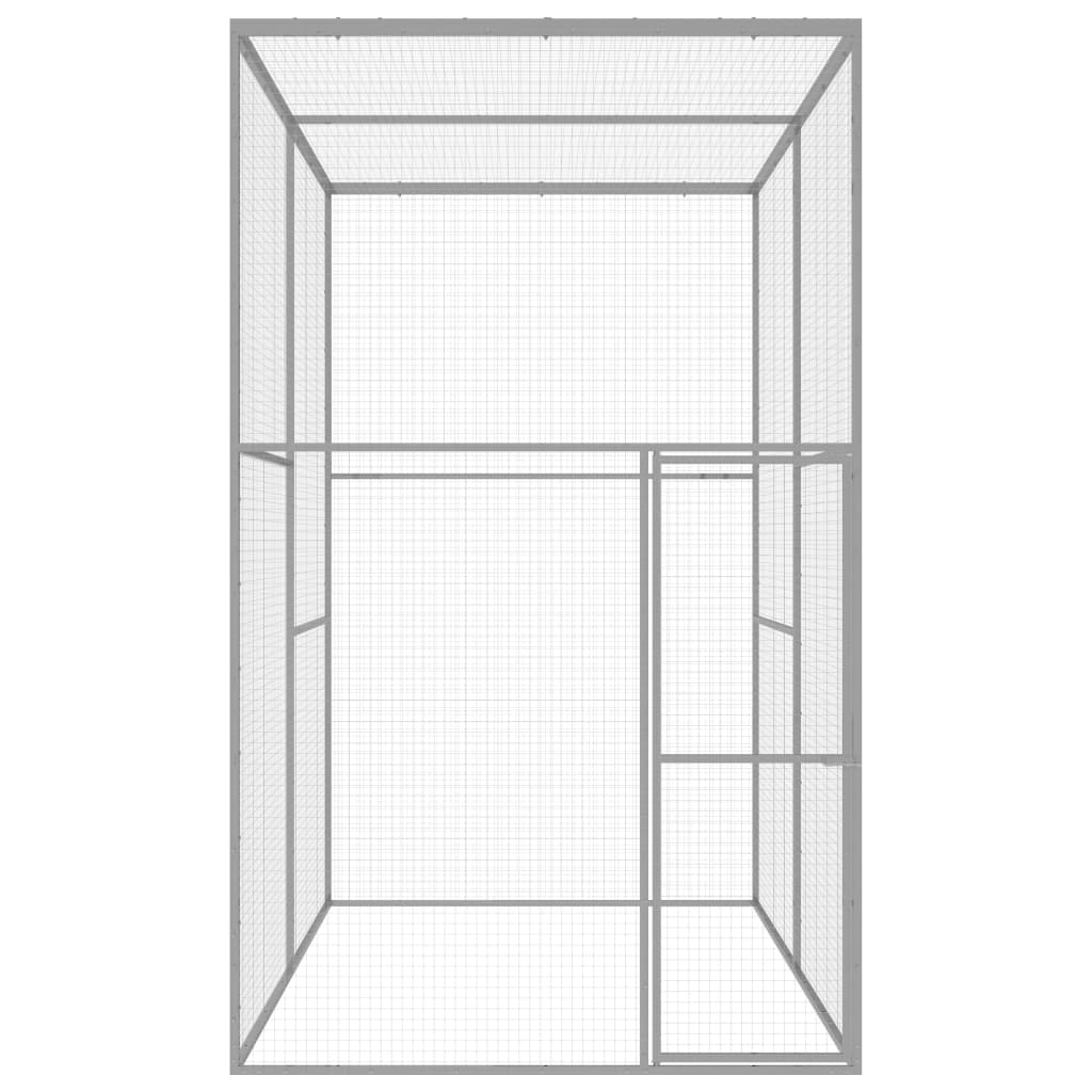 Kattenkooi 3x1,5x2,5 m gegalvaniseerd staal - Afbeelding 2