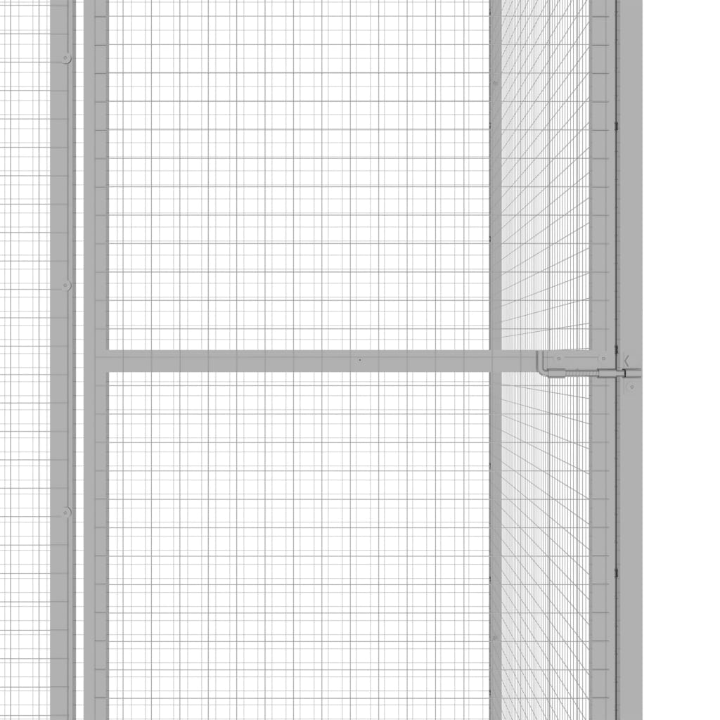 Kattenkooi 3x1,5x2,5 m gegalvaniseerd staal - Afbeelding 4