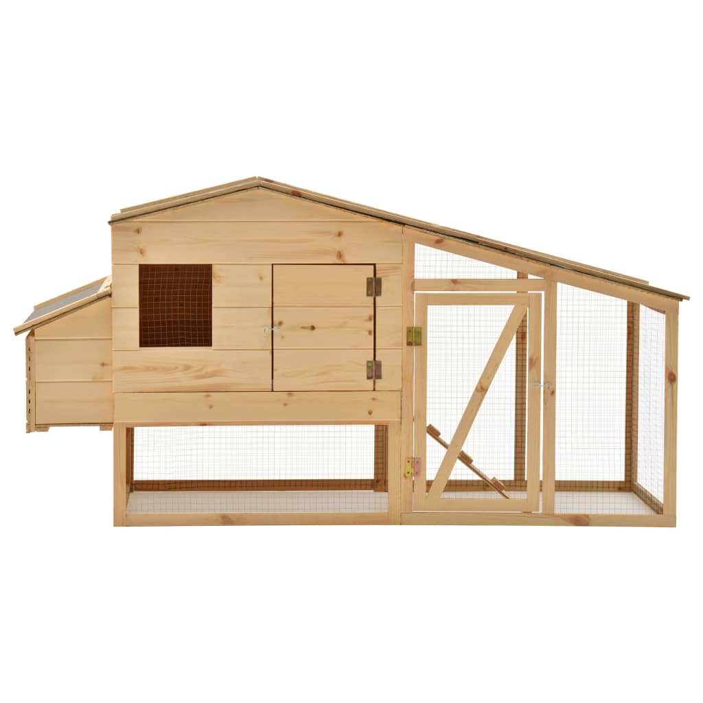 Kippenhok 178x67x92 cm massief grenenhout - Afbeelding 3