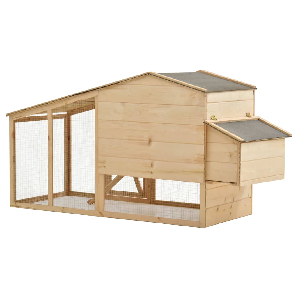 Kippenhok 178x67x92 cm massief grenenhout - Afbeelding 4