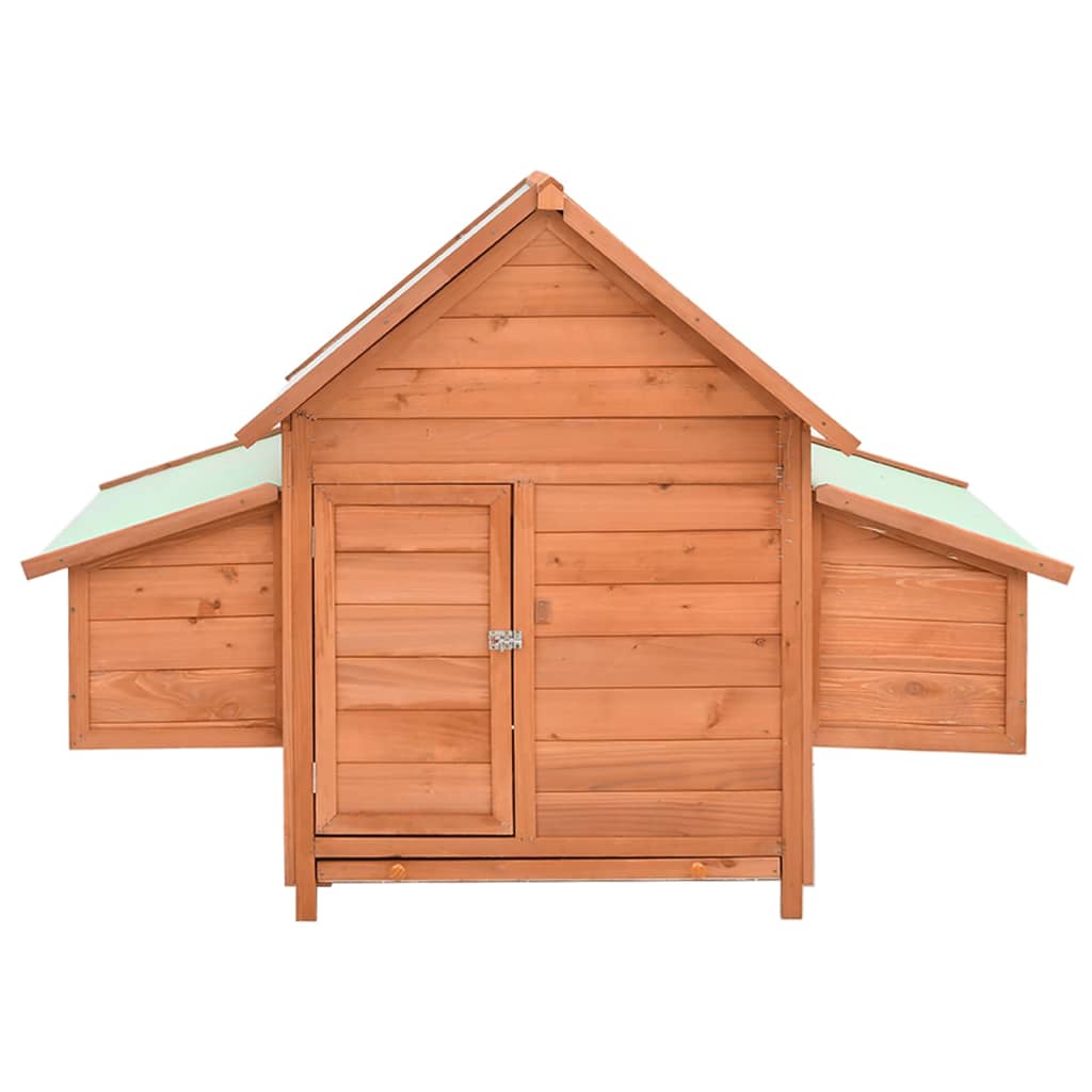 Kippenhok 152x96x110 cm massief vurenhout - Afbeelding 3