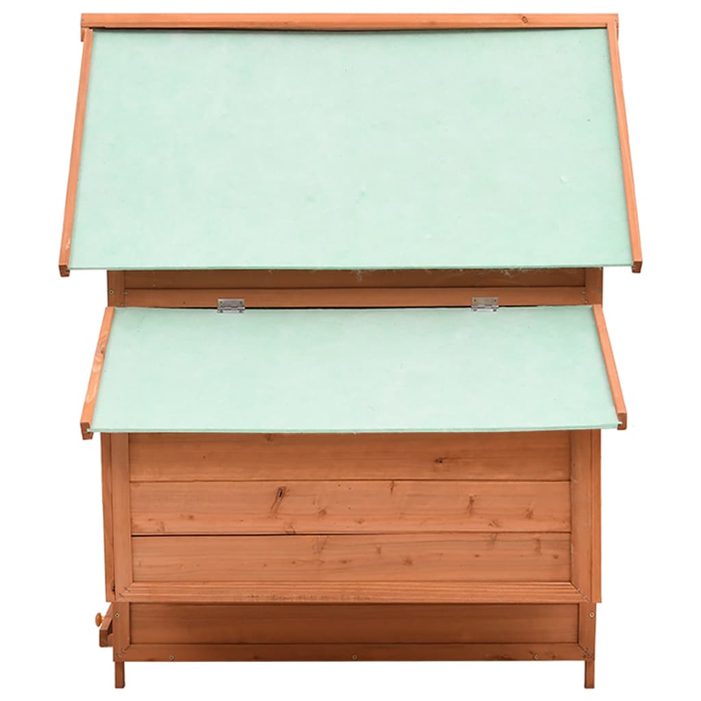 Kippenhok 152x96x110 cm massief vurenhout - Afbeelding 4
