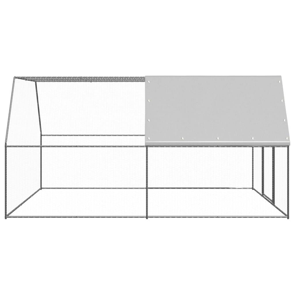 Kippenhok 3x4x2 m gegalvaniseerd staal - Afbeelding 3