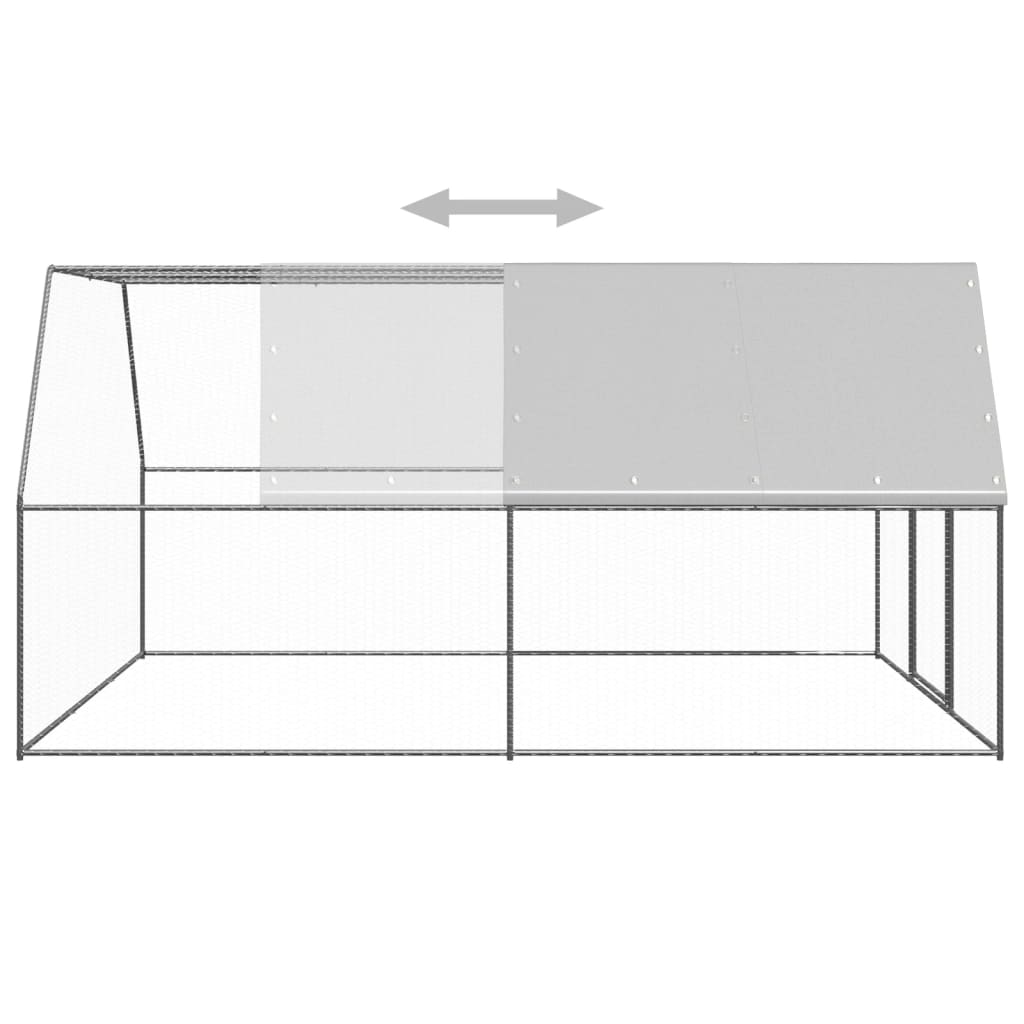 Kippenhok 3x4x2 m gegalvaniseerd staal - Afbeelding 4