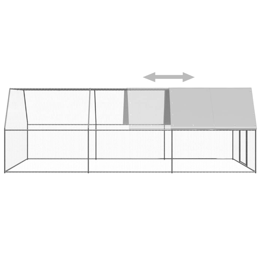 Kippenhok 3x6x2 m gegalvaniseerd staal - Afbeelding 4