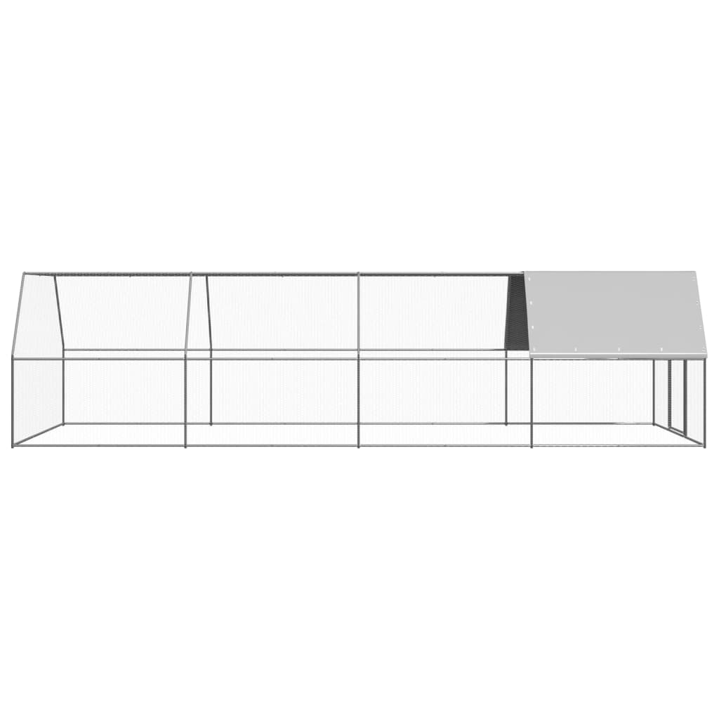 Kippenhok 3x8x2 m gegalvaniseerd staal - Afbeelding 3