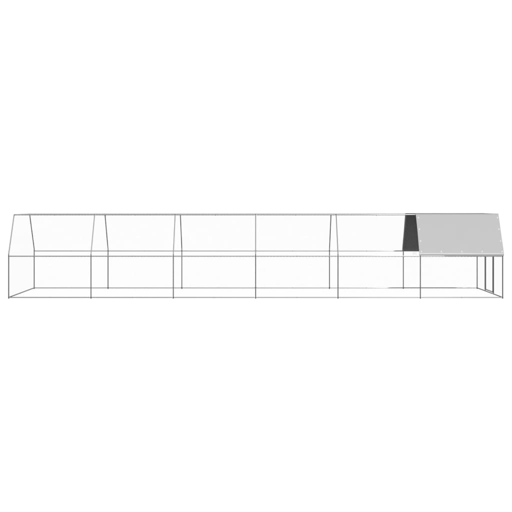 Kippenhok 3x12x2 m gegalvaniseerd staal - Afbeelding 3