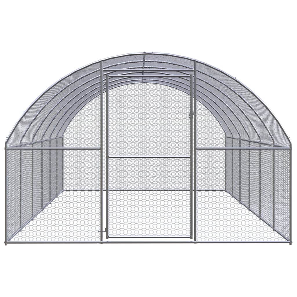Kippenren 3x6x2 m gegalvaniseerd staal - Afbeelding 2