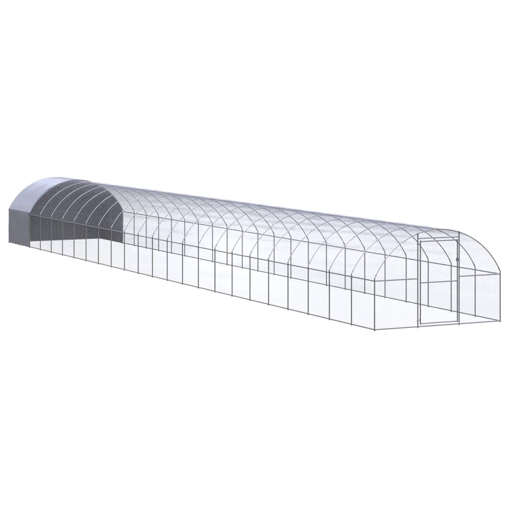 Kippenren 3x24x2 m gegalvaniseerd staal