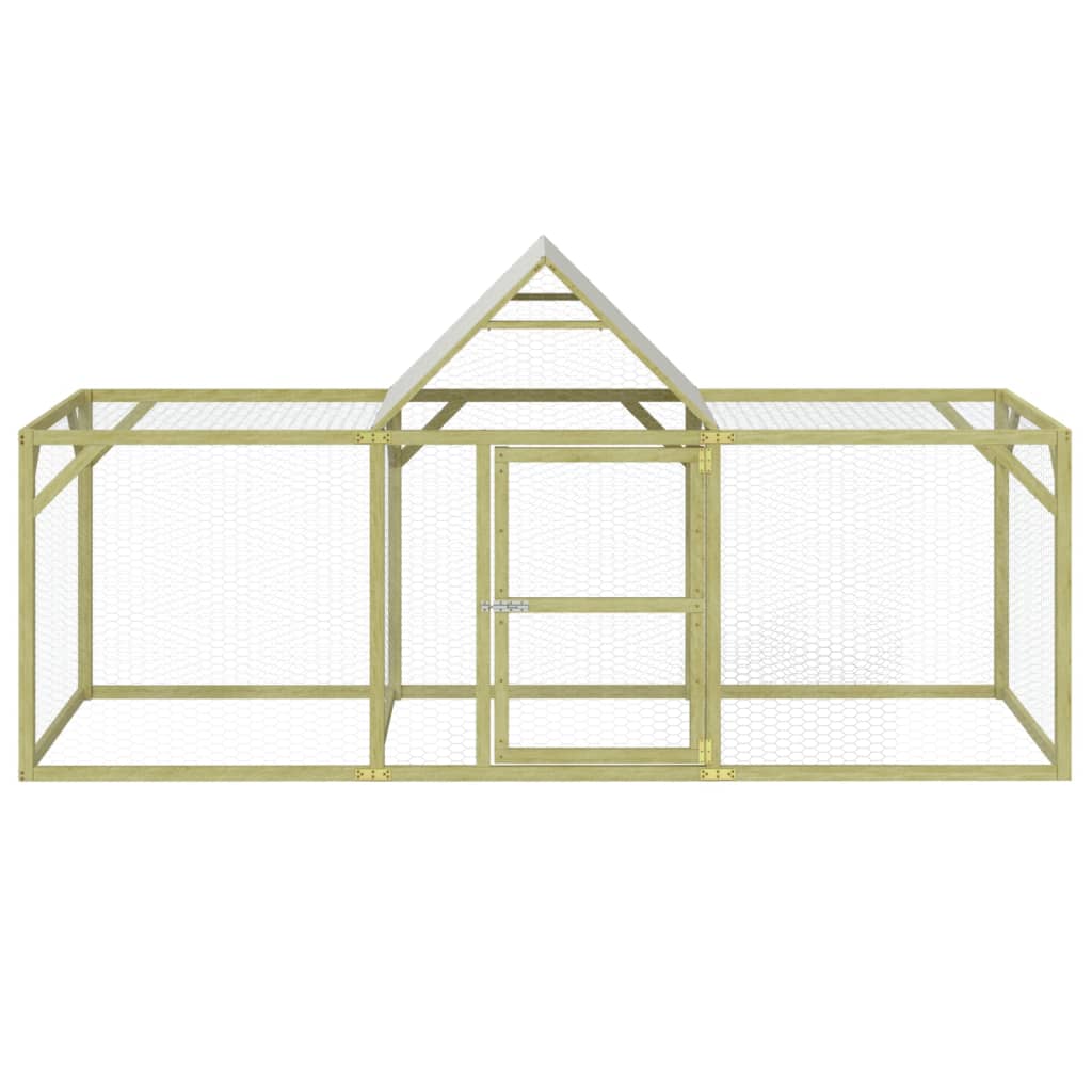Kippenhok 300x100x150 cm geïmpregneerd massief grenenhout - Afbeelding 2