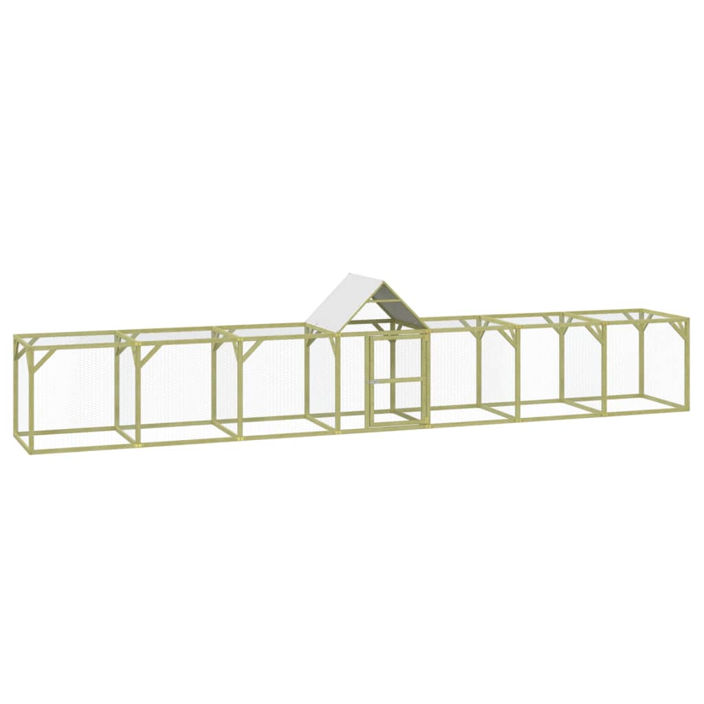 Kippenhok 700x100x150 cm geïmpregneerd massief grenenhout - Afbeelding 2