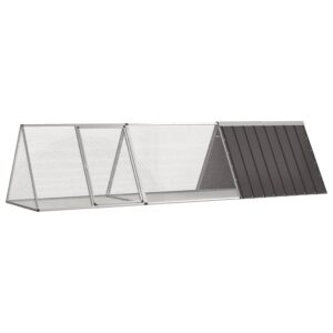 Konijnenhok 302,5x80,5x71 cm gegalvaniseerd staal antraciet