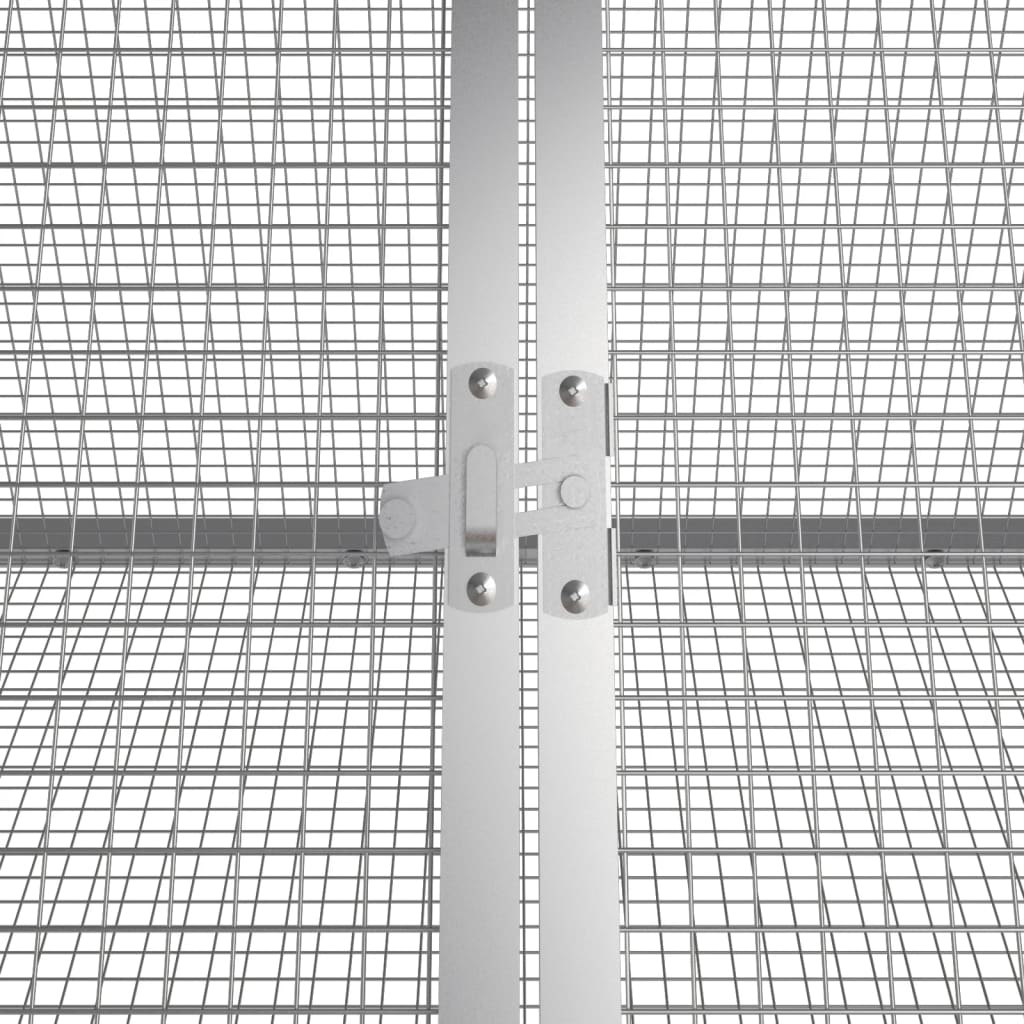 Konijnenhok 403,5x80,5x71 cm gegalvaniseerd staal antraciet - Afbeelding 4