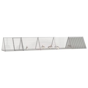 Konijnenhok 504,5x80,5x71 cm gegalvaniseerd staal grijs