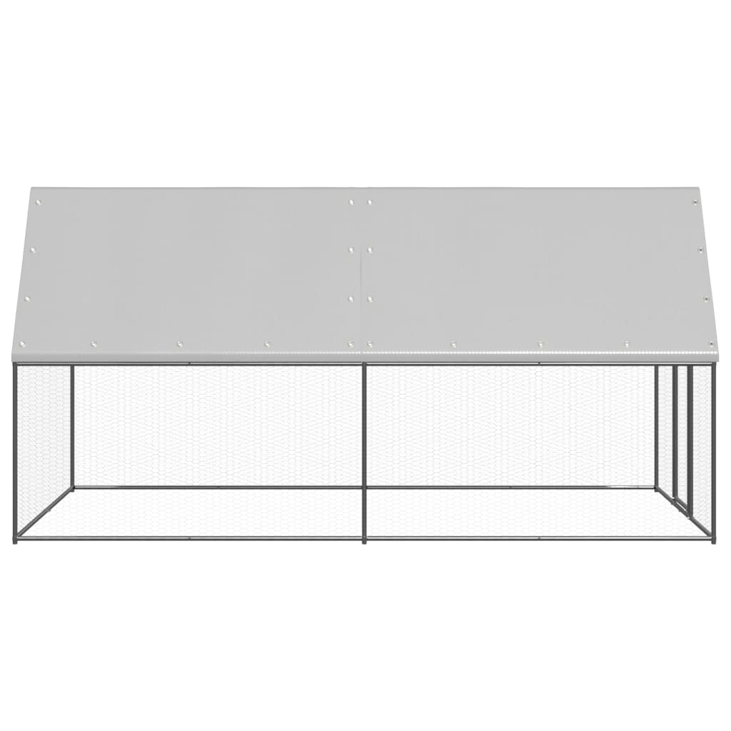 Buitenhok voor kippen 2x4x2 m gegalvaniseerd staal - Afbeelding 3