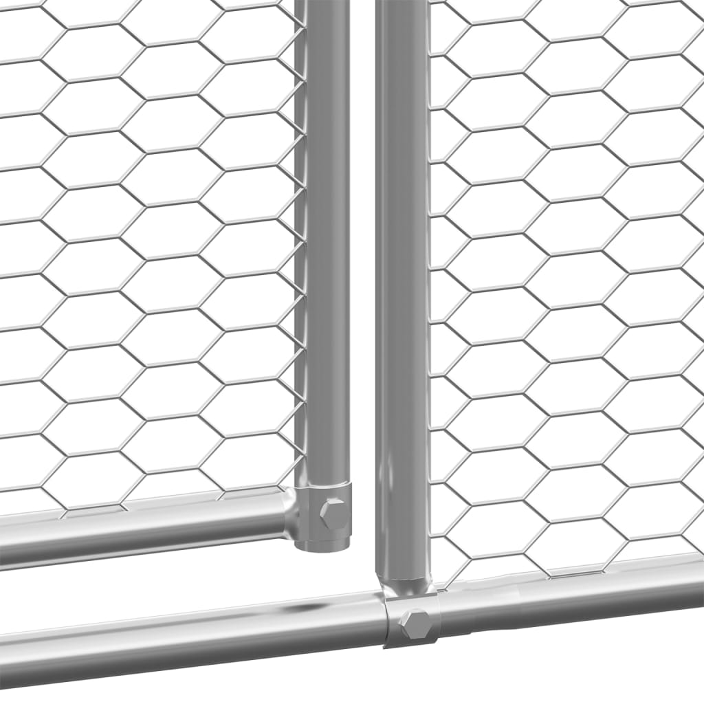 Buitenhok voor kippen 2x4x2 m gegalvaniseerd staal - Afbeelding 4