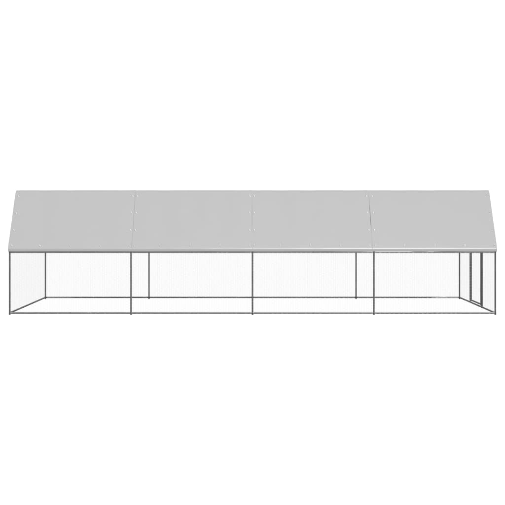 Buitenhok voor kippen 3x8x2 m gegalvaniseerd staal - Afbeelding 3