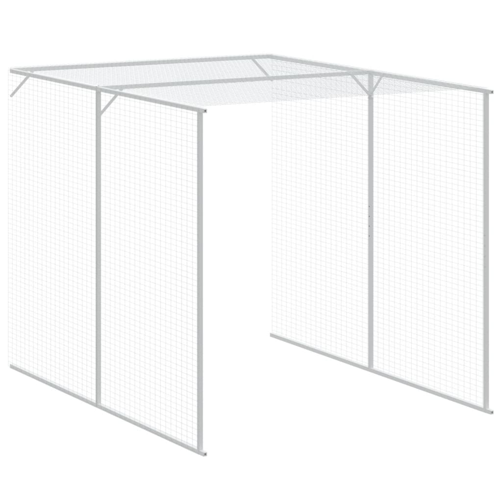 Kippenhok met ren 165x1067x181 cm staal antraciet - Afbeelding 7