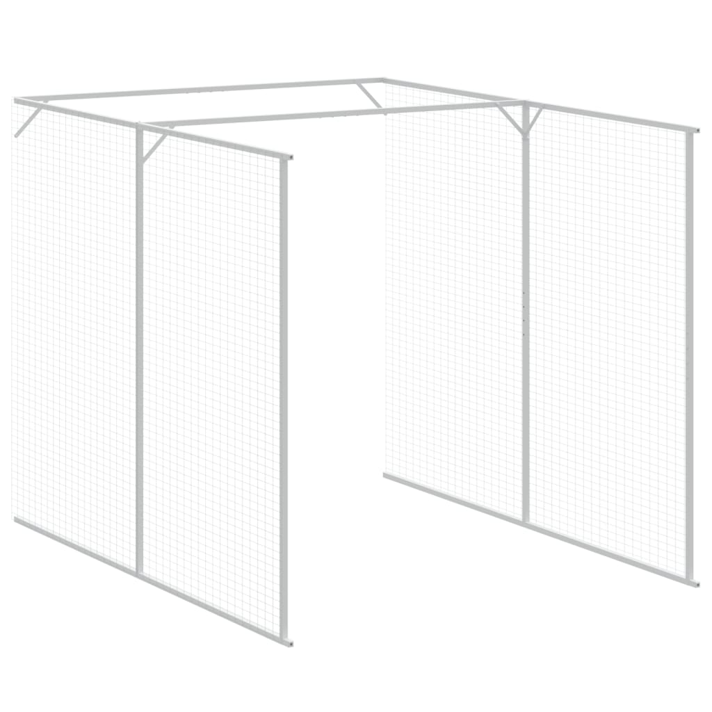 Kippenhok met ren 165x1271x181 cm staal antraciet - Afbeelding 6