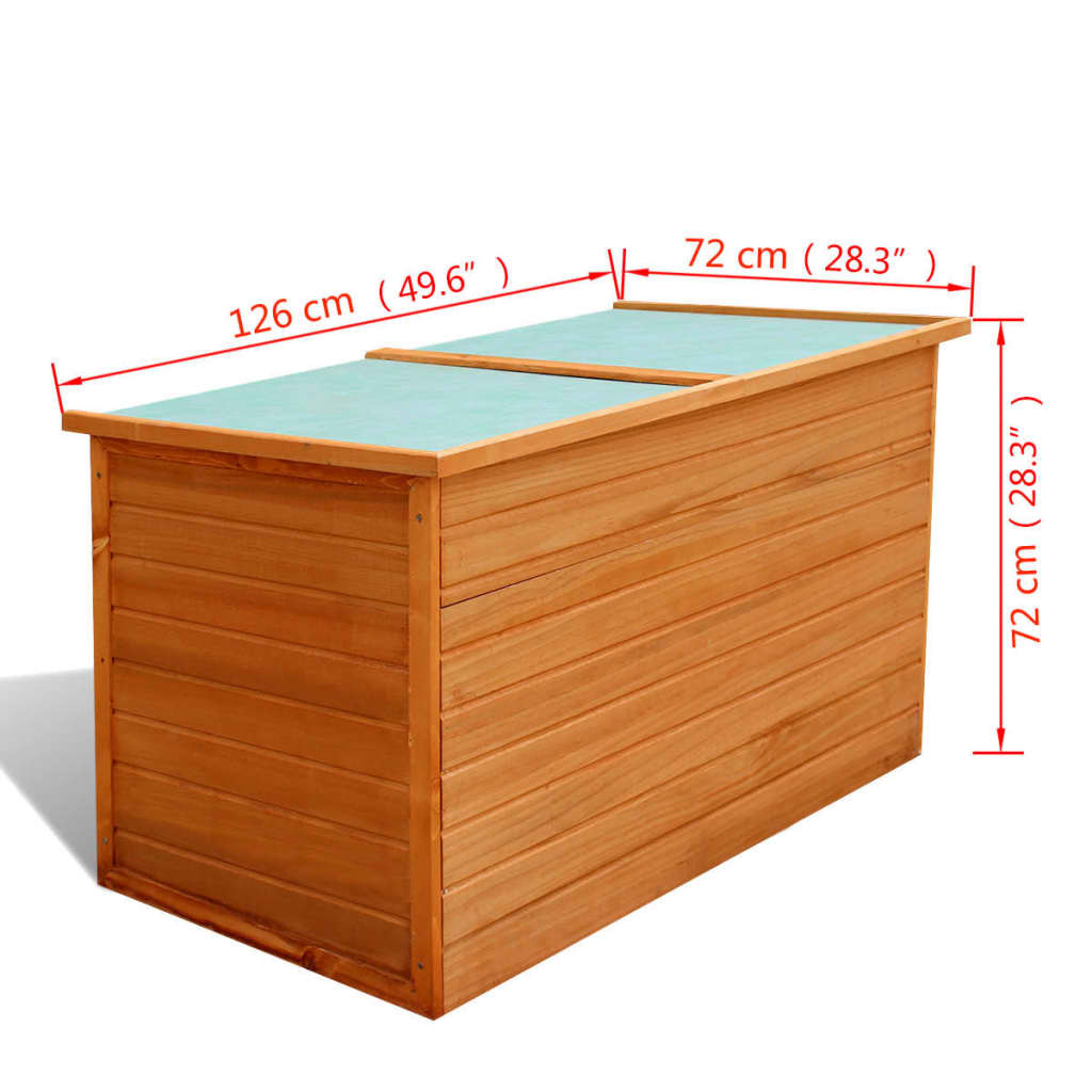 Tuinbox 126x72x72 cm hout - Afbeelding 8