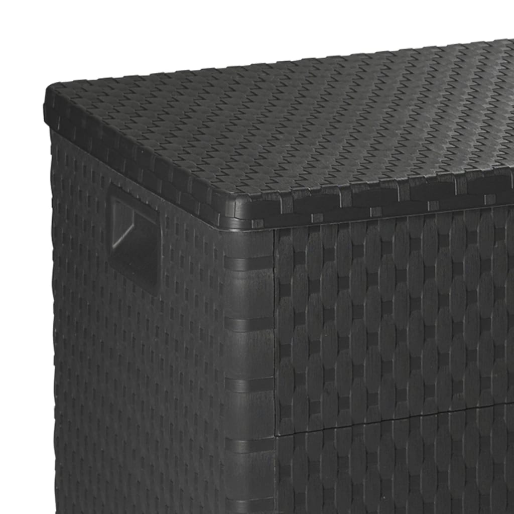 Tuinbox 120x56x63 cm polypropeen rattan antracietkleurig - Afbeelding 7