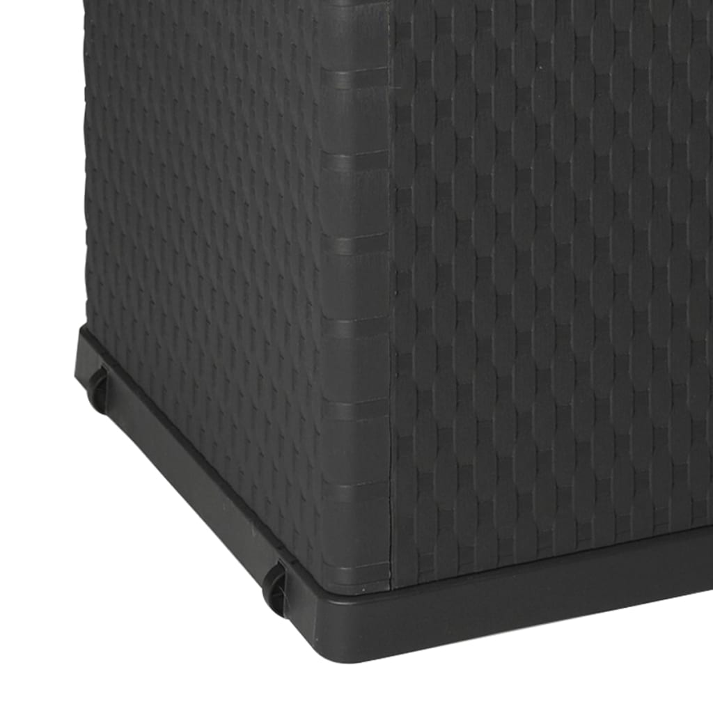 Tuinbox 120x56x63 cm polypropeen rattan antracietkleurig - Afbeelding 8