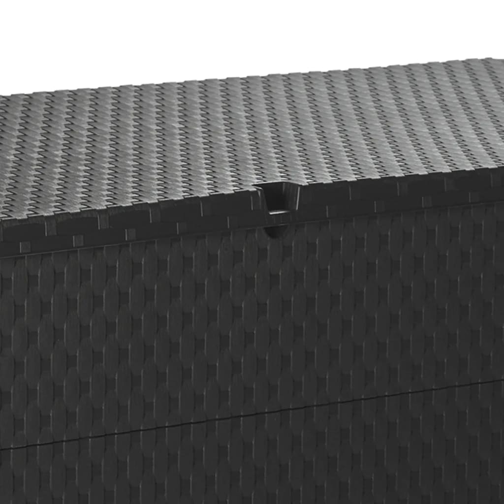 Tuinbox 120x56x63 cm polypropeen rattan antracietkleurig - Afbeelding 9