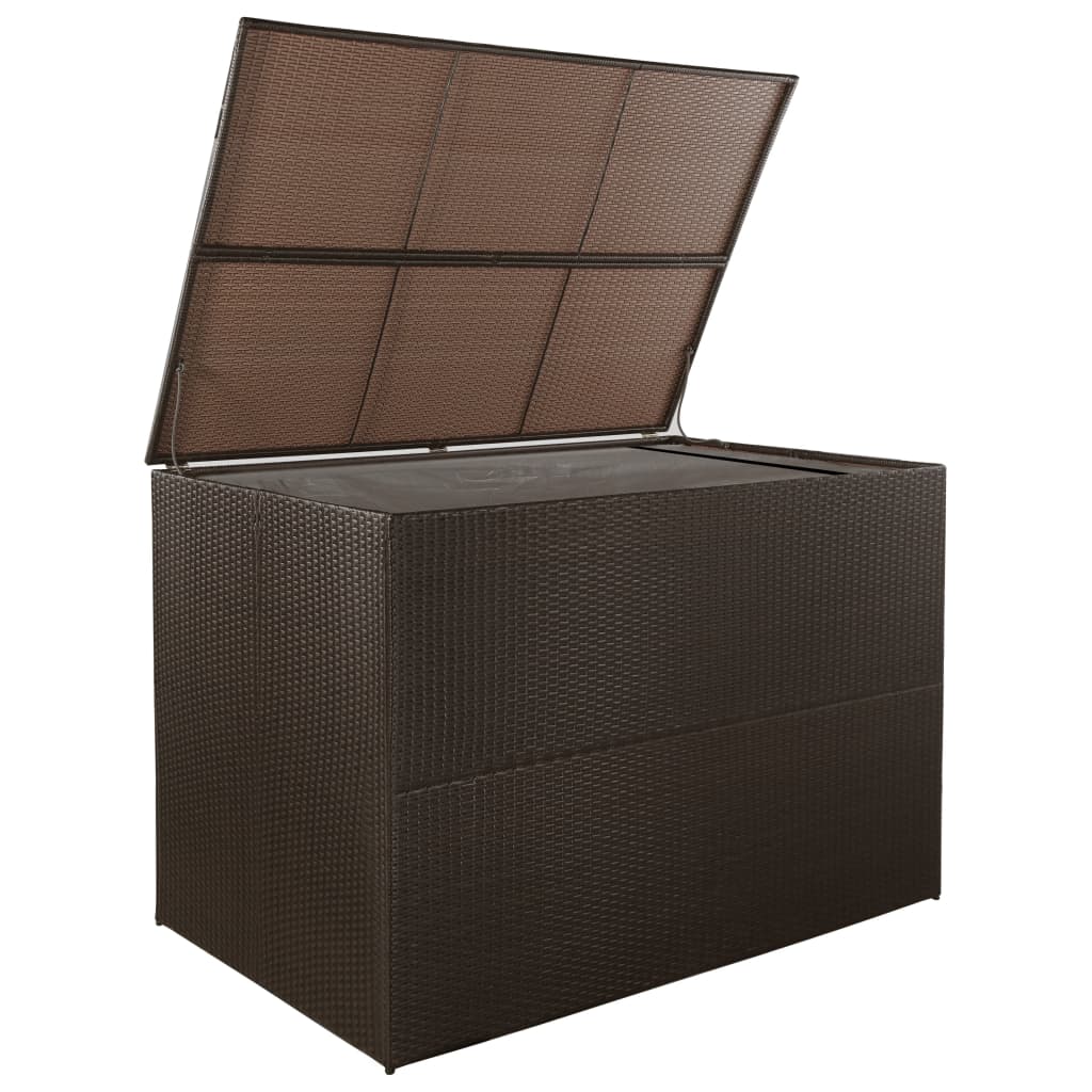 Tuinbox 150x100x100 cm poly rattan bruin - Afbeelding 2