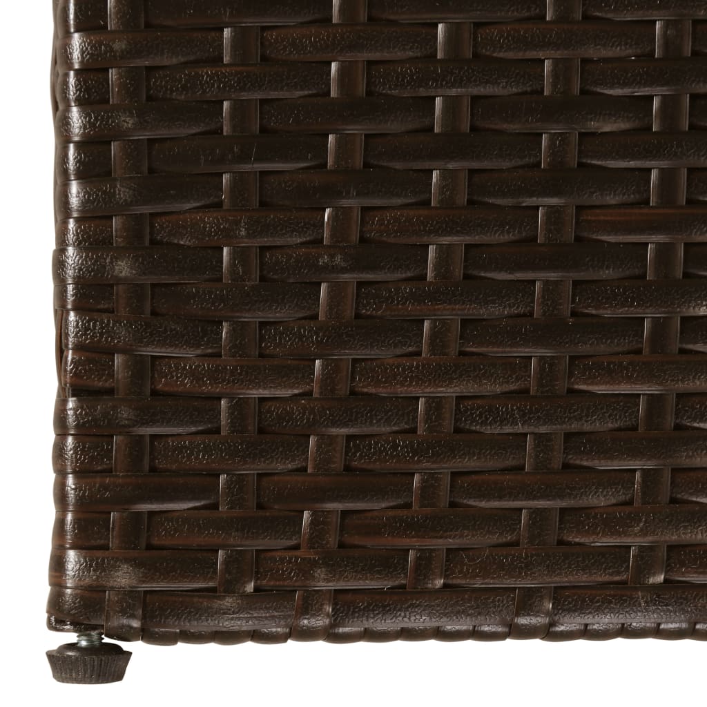 Tuinbox 150x100x100 cm poly rattan bruin - Afbeelding 4