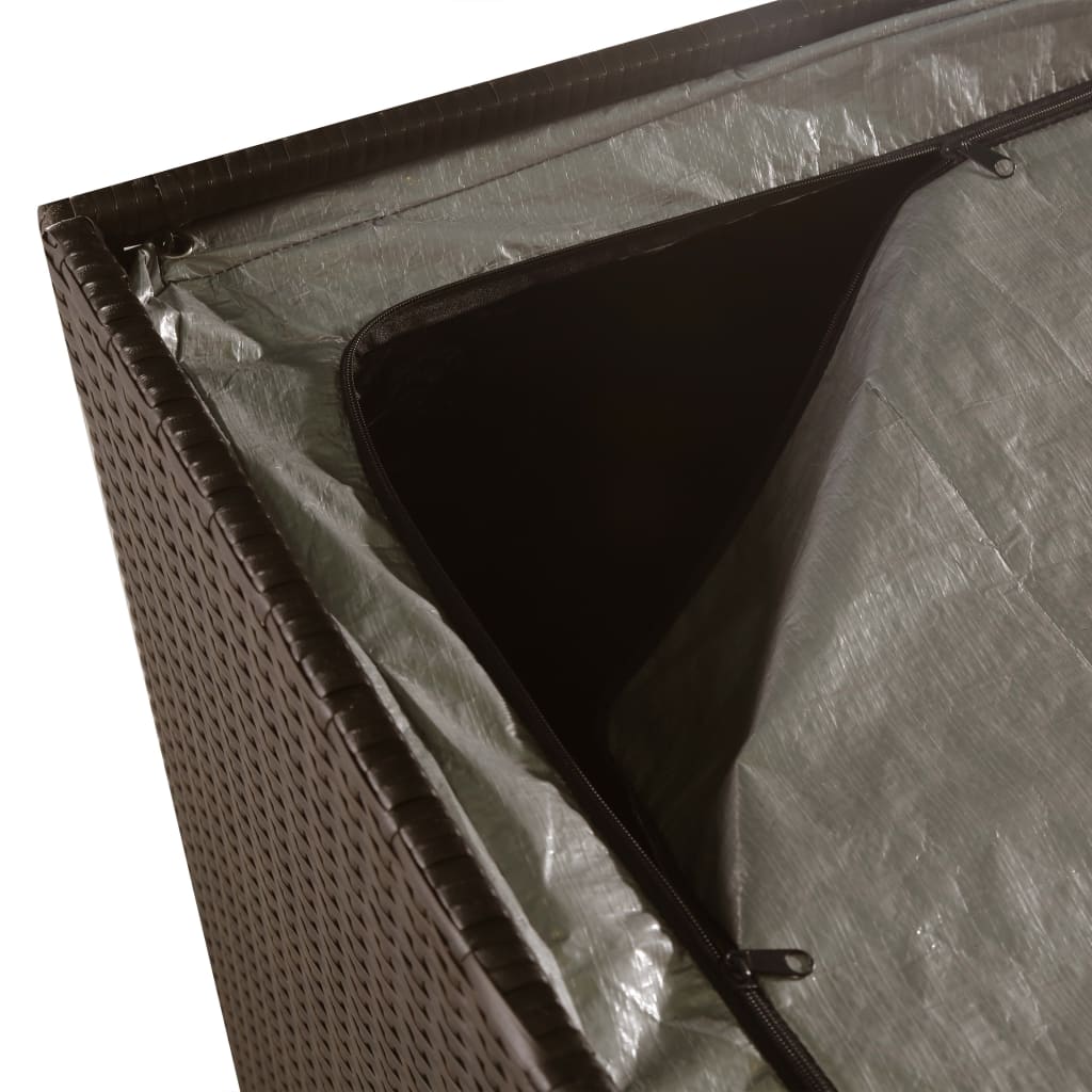Tuinbox 150x100x100 cm poly rattan bruin - Afbeelding 5