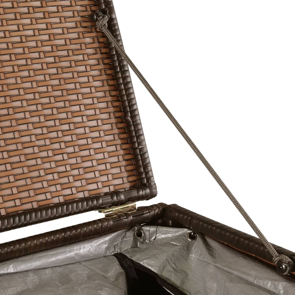 Tuinbox 150x100x100 cm poly rattan bruin - Afbeelding 6