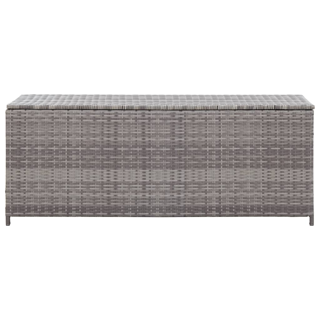 Tuinbox 120x50x60 cm poly rattan grijs - Afbeelding 2