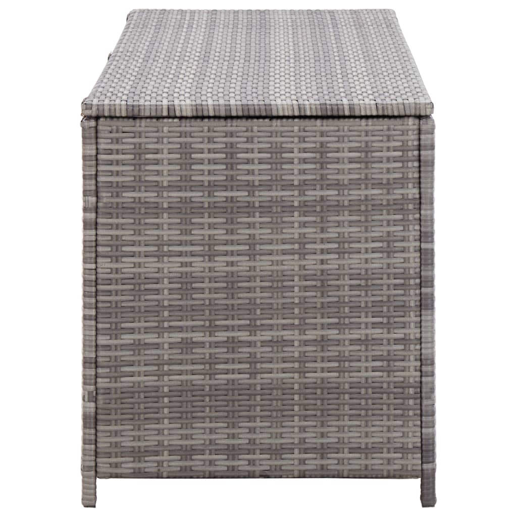 Tuinbox 120x50x60 cm poly rattan grijs - Afbeelding 4