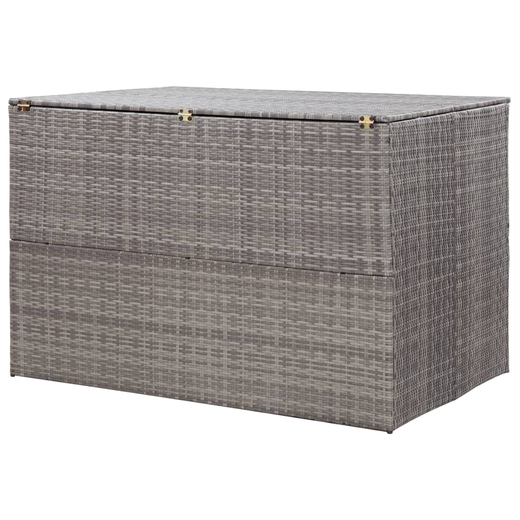 Tuinbox 150x100x100 cm poly rattan grijs - Afbeelding 3