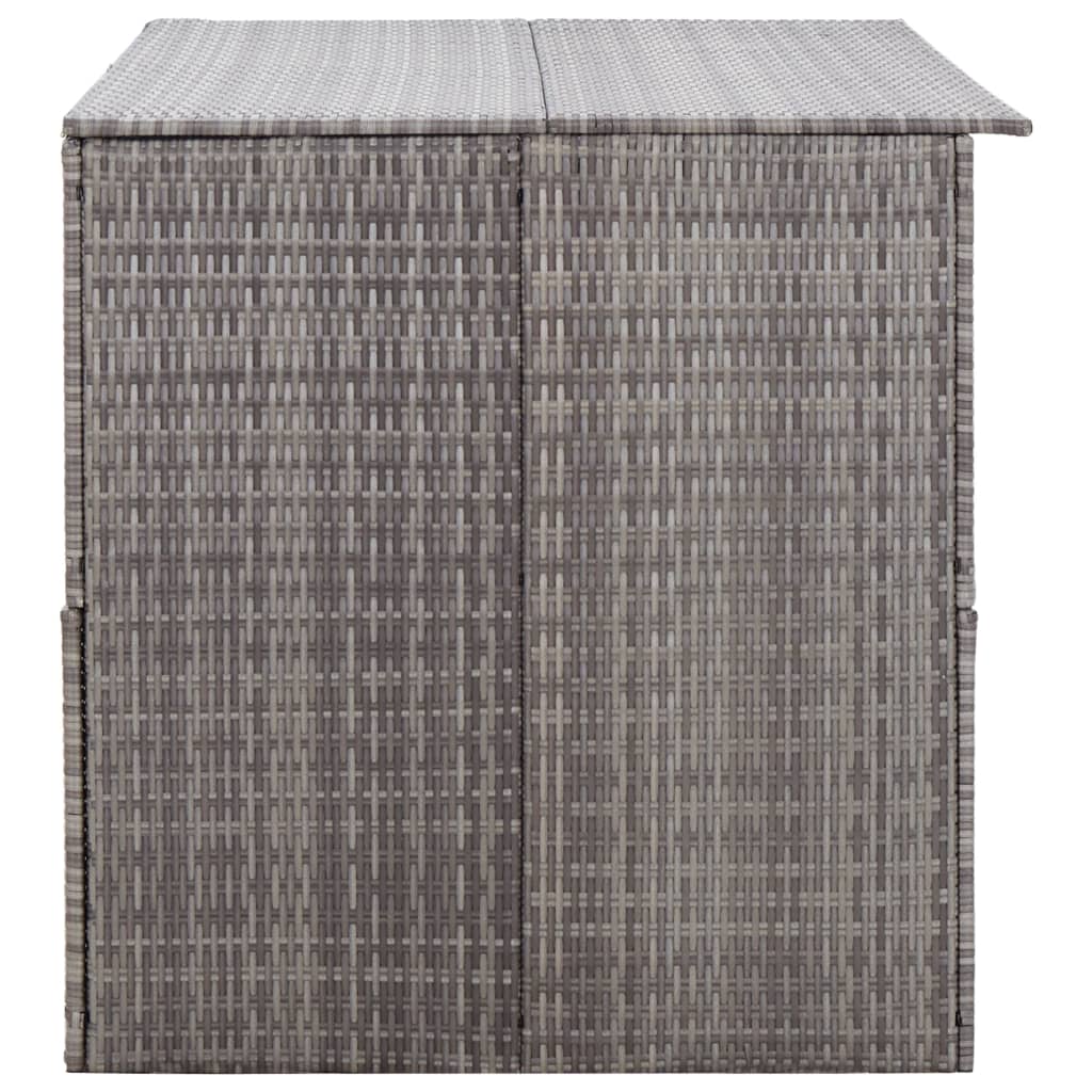 Tuinbox 150x100x100 cm poly rattan grijs - Afbeelding 5