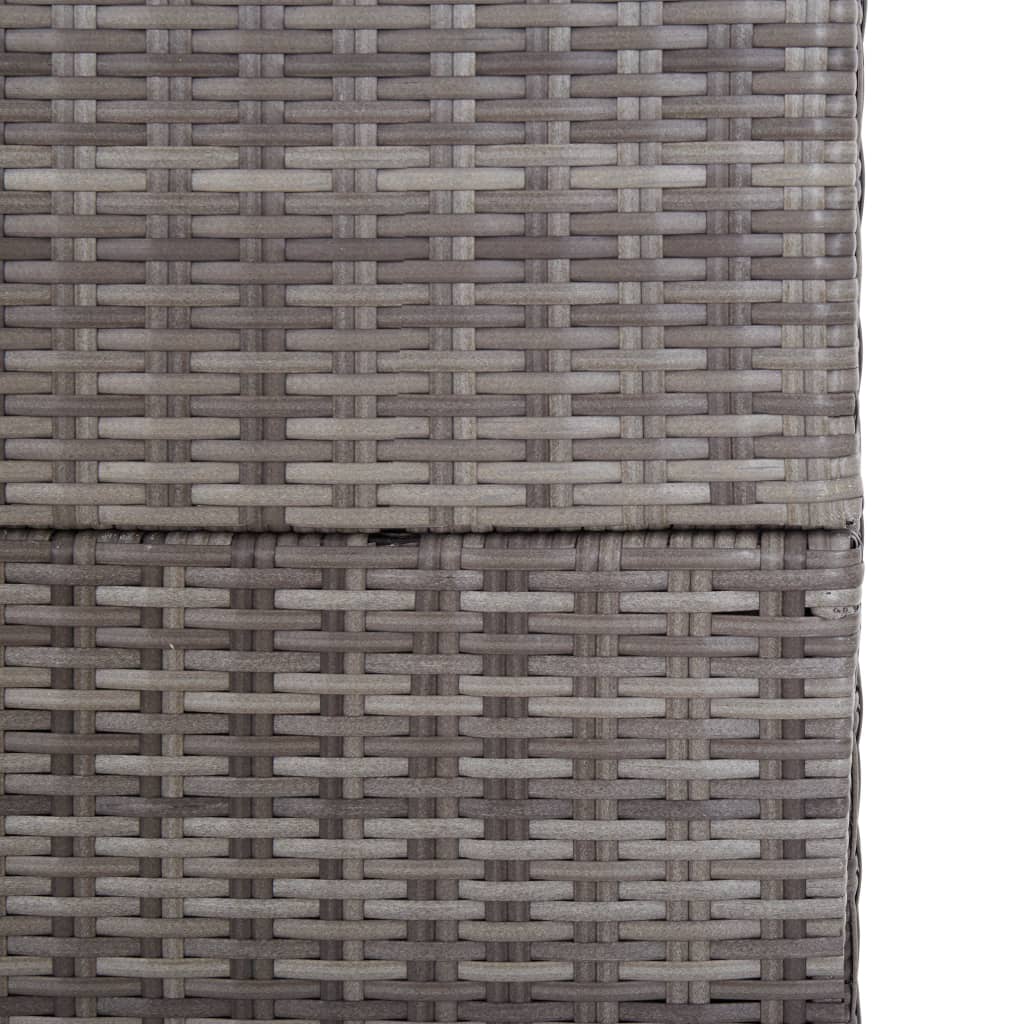 Tuinbox 150x100x100 cm poly rattan grijs - Afbeelding 8
