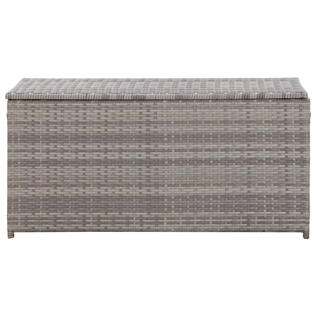 Tuinbox 100x50x50 cm poly rattan grijs - Afbeelding 4